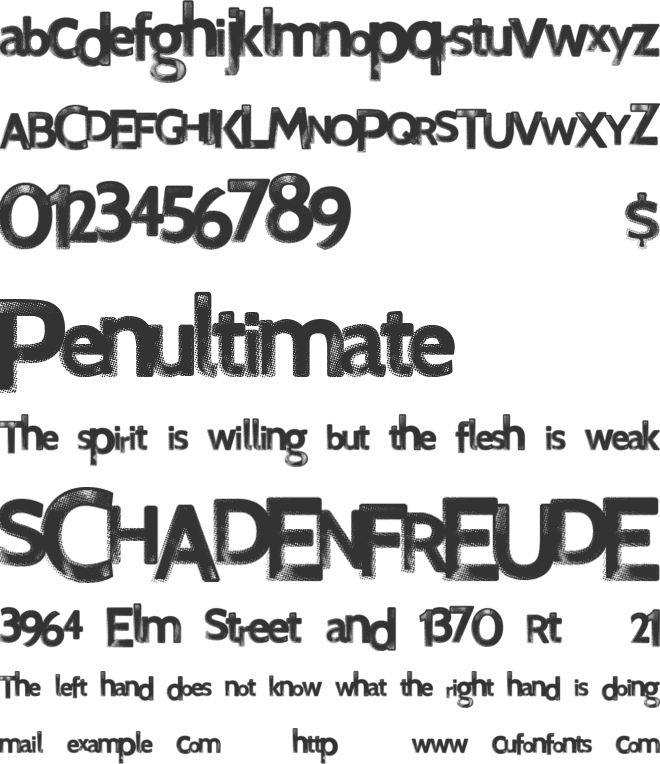 FinalRelief font preview