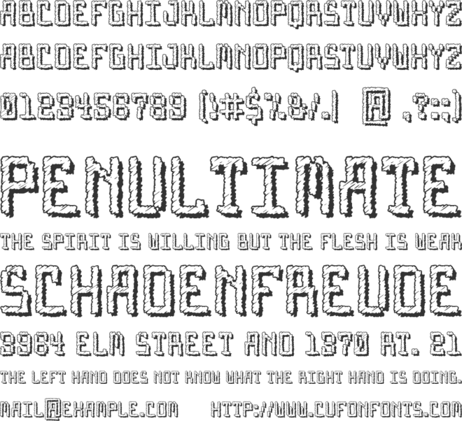 Arcade Nightmare font preview