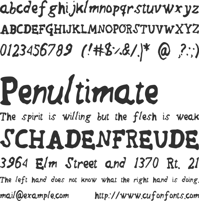Wade font preview