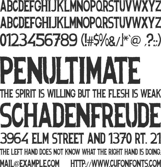 Spanish Stencil font preview