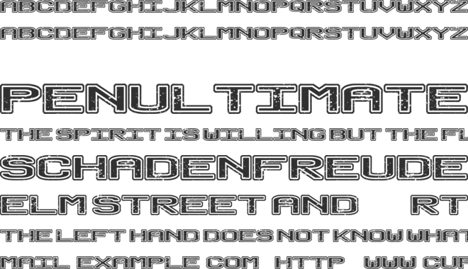 No Honor Roll font preview