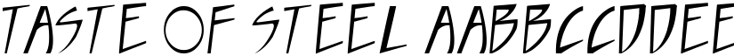 Taste of steel font