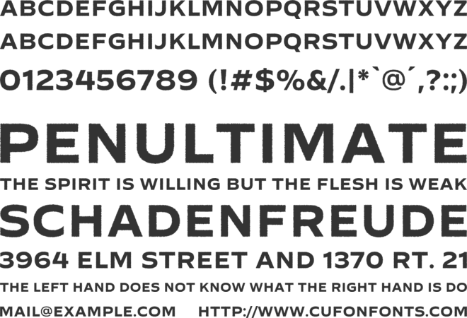 Ephemera Kingsford Rough font preview