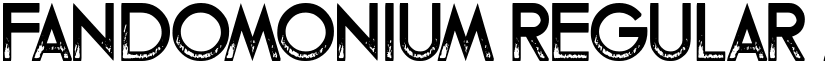 Fandomonium Regular font
