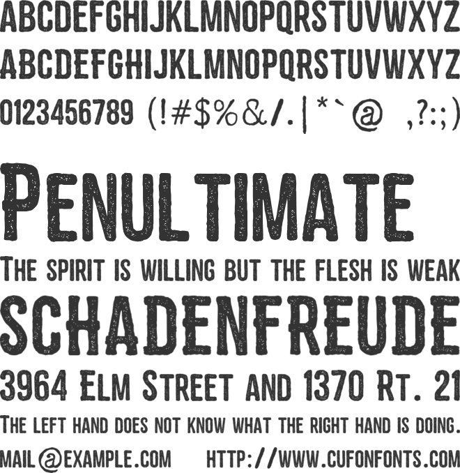 ZEMBOOD font preview