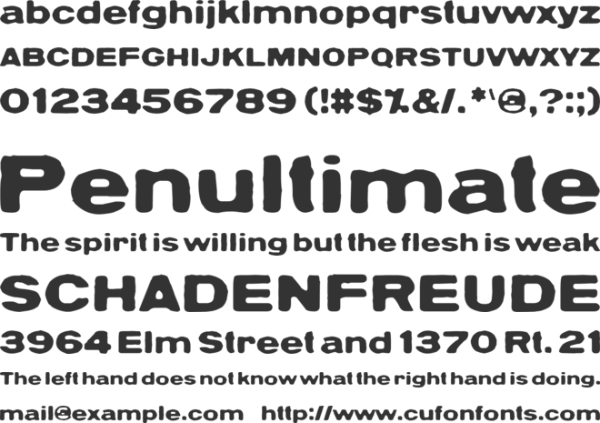 Sadannes font preview