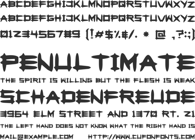 Greghor II font preview