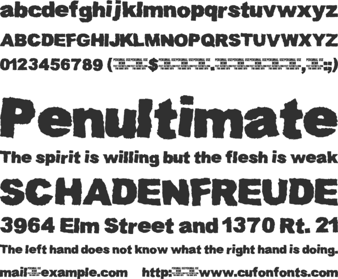 Muddy Tractor font preview