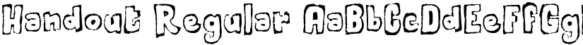 Handout font download