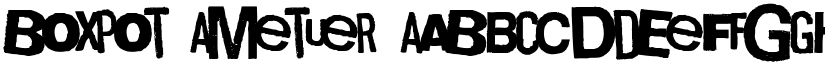 Boxpot Ametuer font