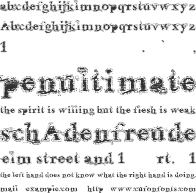 Andalusian font preview
