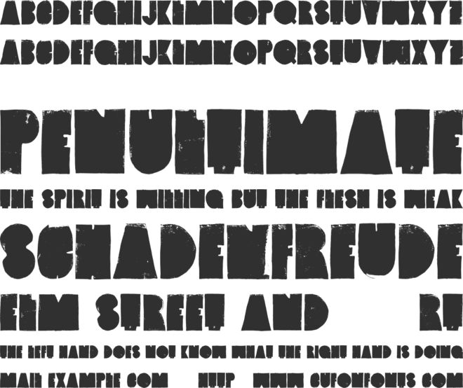 Vintage Denim font preview