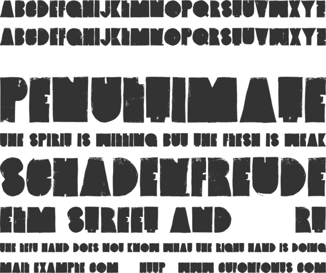 Vintage Denim font preview