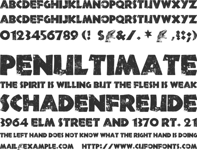 Northern Territories font preview