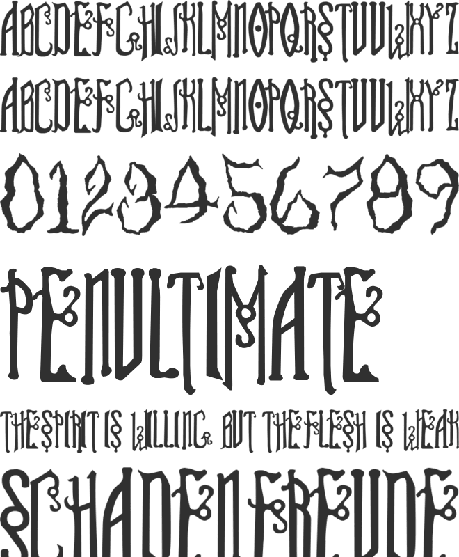 Soul Reaver font preview