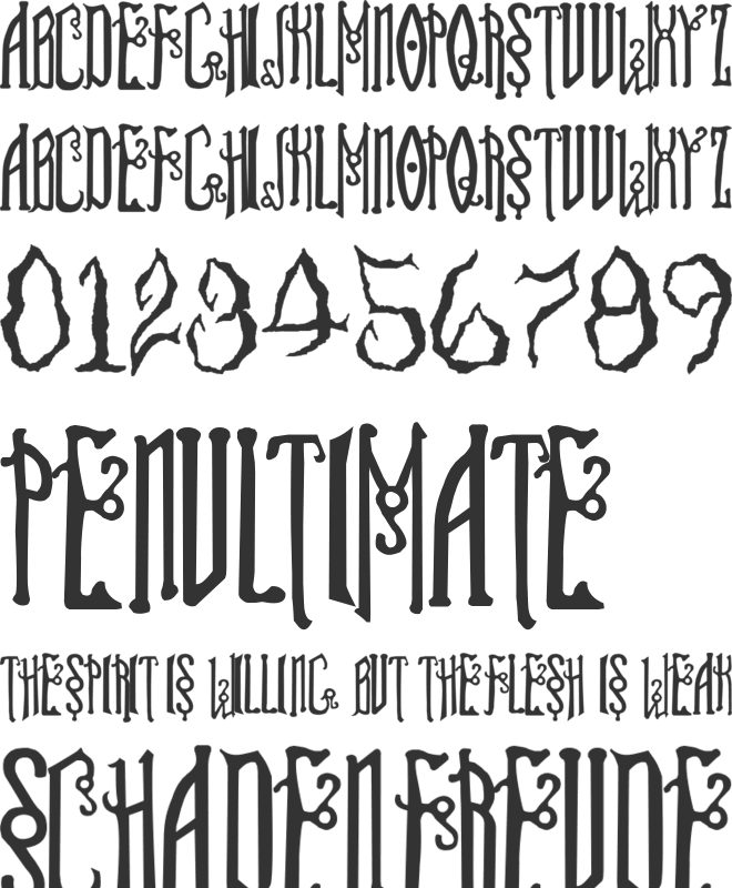 Soul Reaver font preview