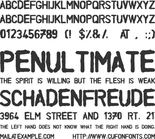 Budget Stencil font preview