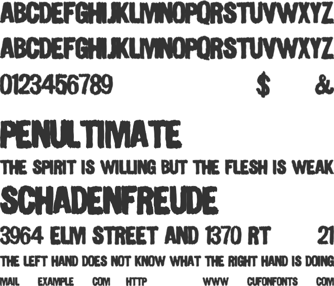 UrbanPaints font preview