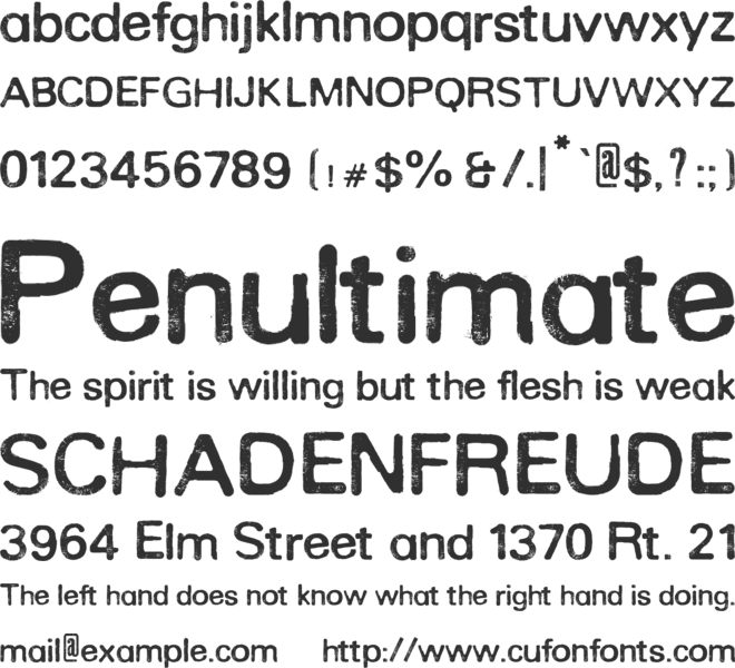 Rounded Eroded font preview