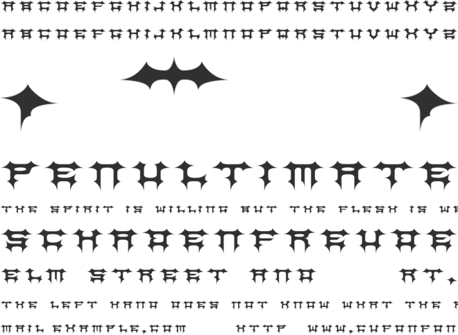 Cosmic Bats font preview
