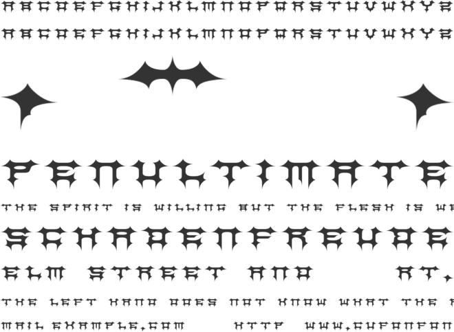 Cosmic Bats font preview