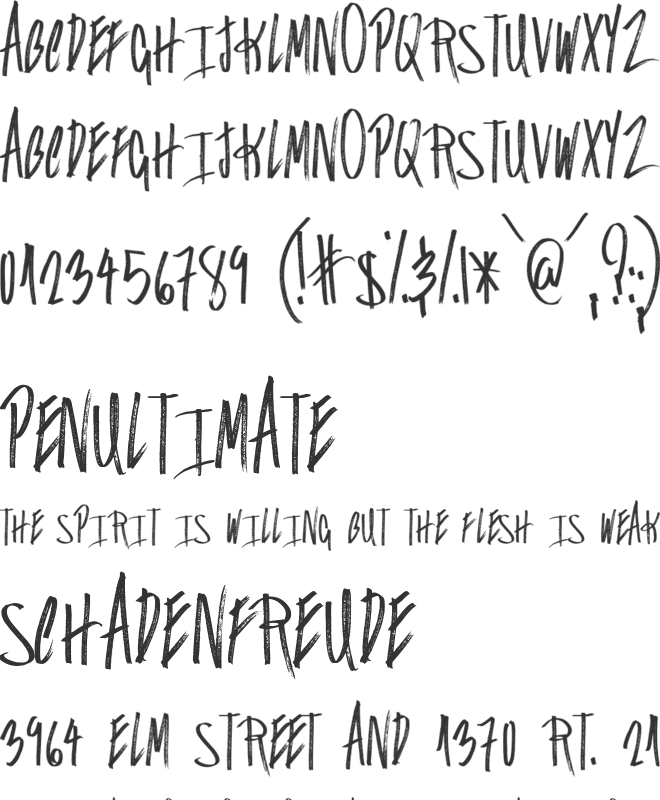 Falconers font preview