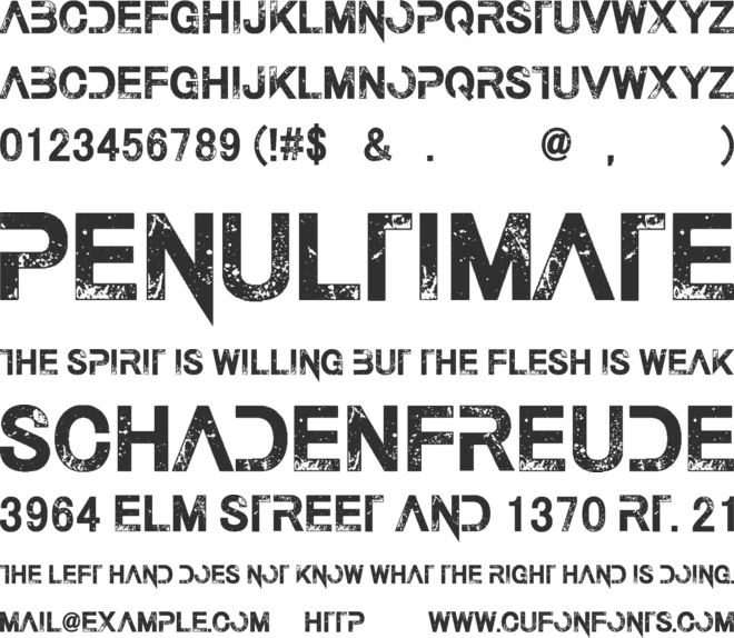 The Last Call font preview