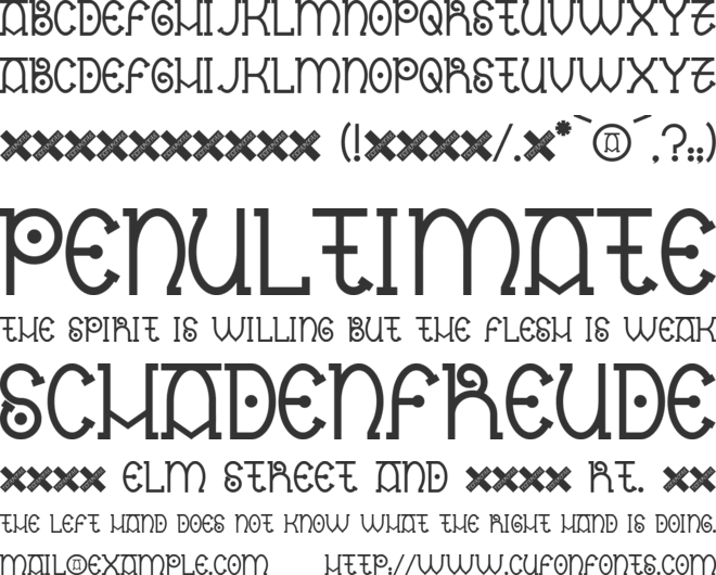 Nantronte font preview