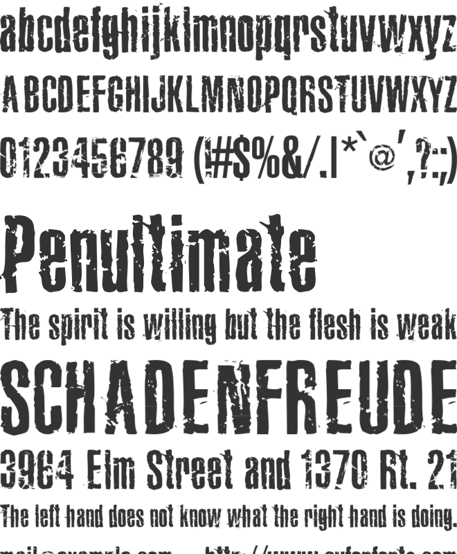 JoelsRaggedFont font preview