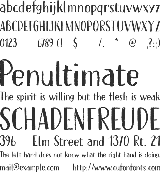 Erstwhile DEMO font preview