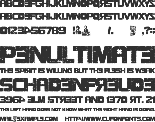 Street Reich font preview