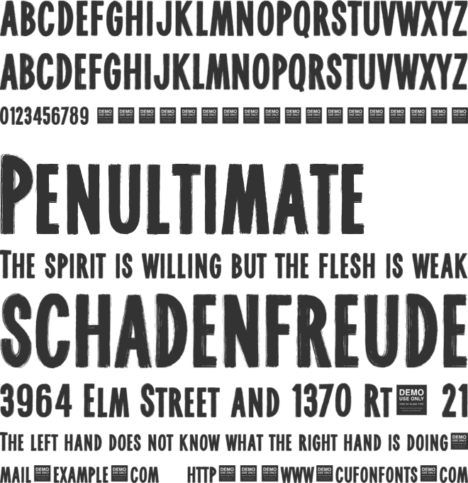 Real World - Demo font preview