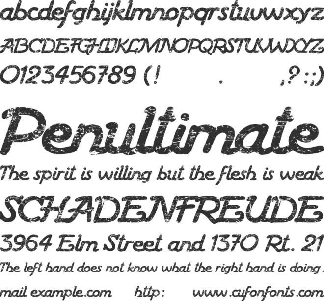 Haziness font preview