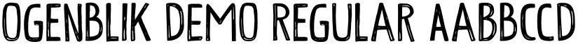 Ogenblik DEMO Regular font
