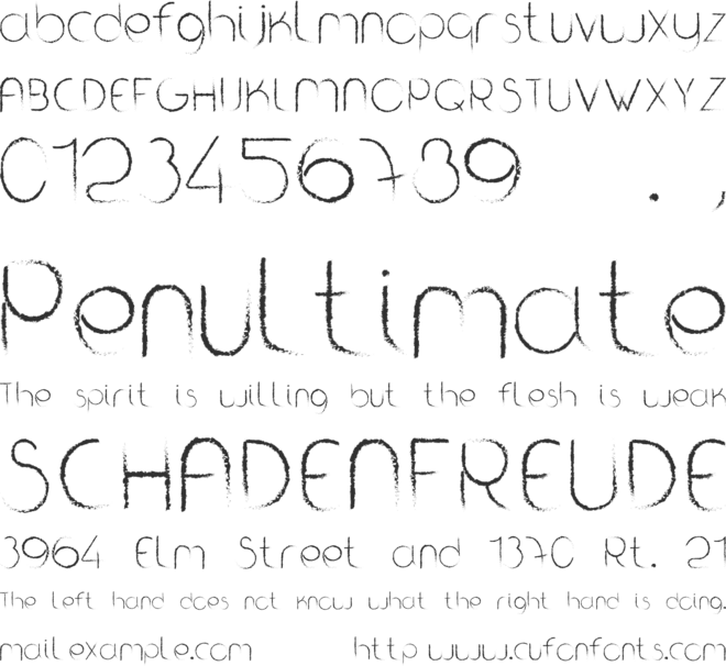 Epic font preview