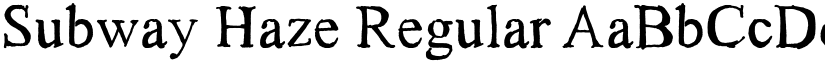 Subway Haze Regular font