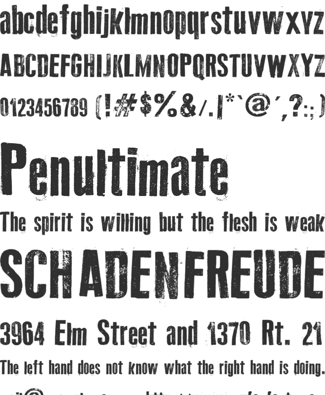 Old Typography font preview