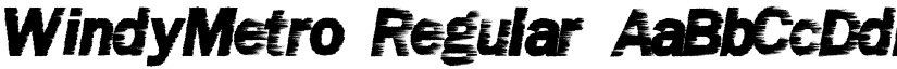 WindyMetro Regular font