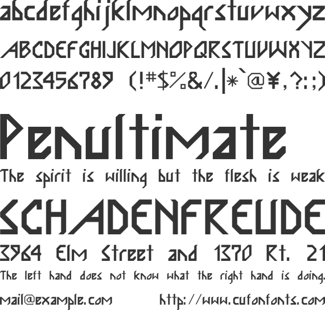 InkaBod font preview