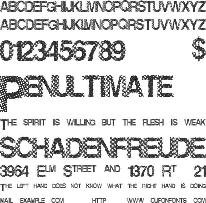 DanceLights font preview