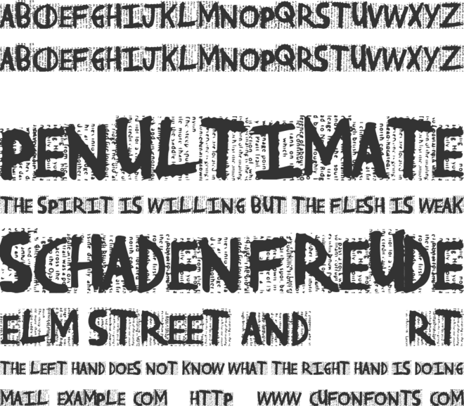 PostNews font preview