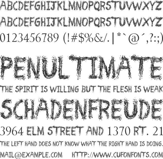 Spray Break font preview