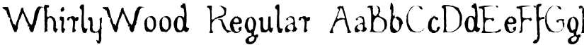 WhirlyWood Regular font