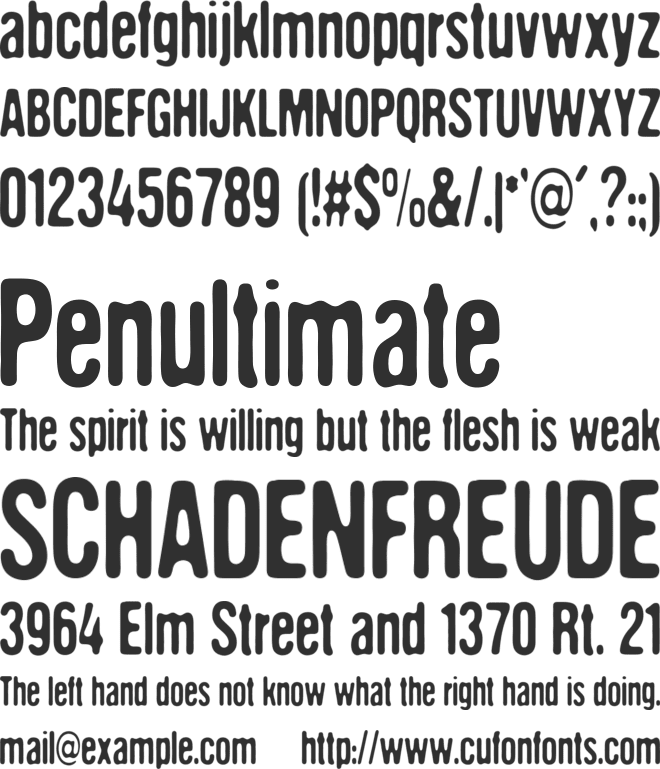 DCC - The aliens are coming font preview