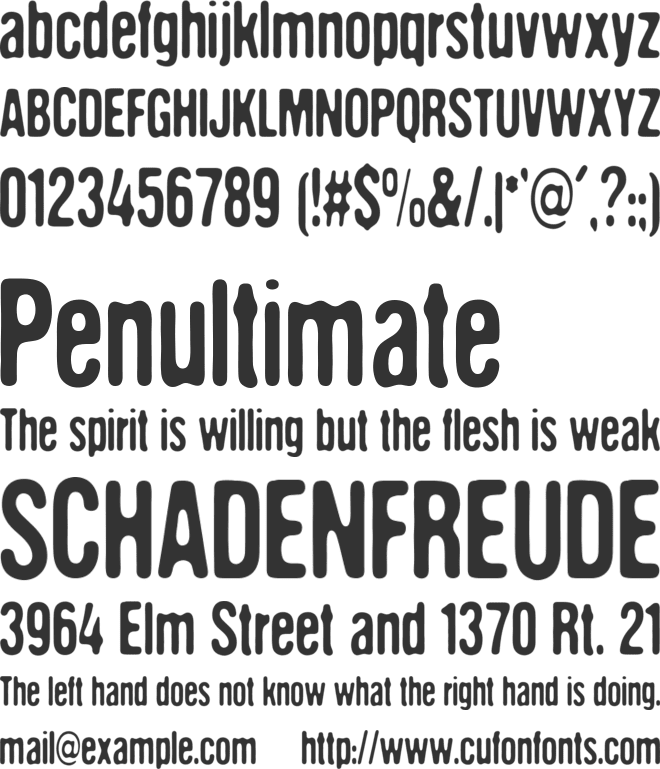 DCC - The aliens are coming font preview