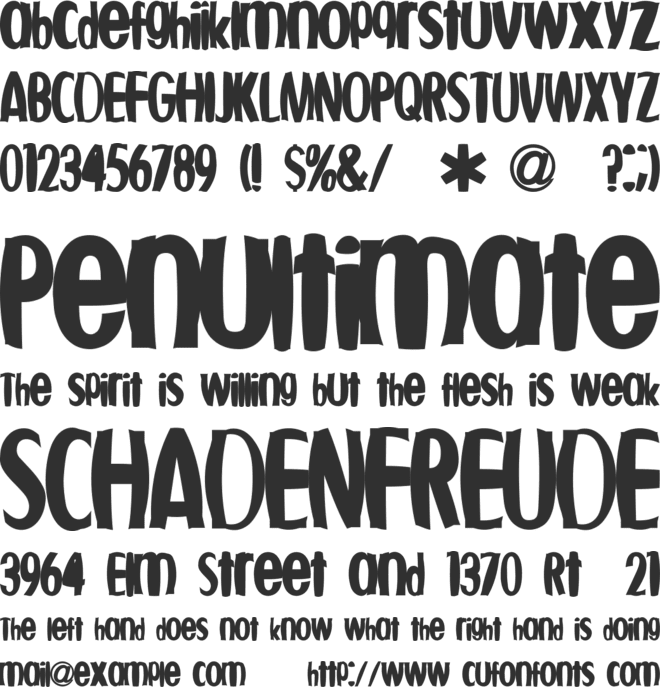 Fishbowl font preview