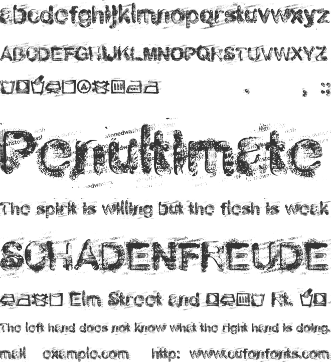 stoned wash 6 font preview