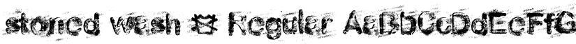 stoned wash 6 Regular font