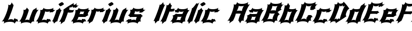 Luciferius Italic font