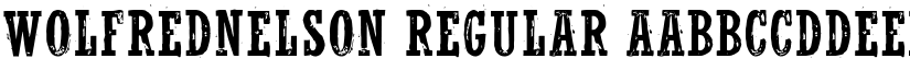 WolfredNelson Regular font